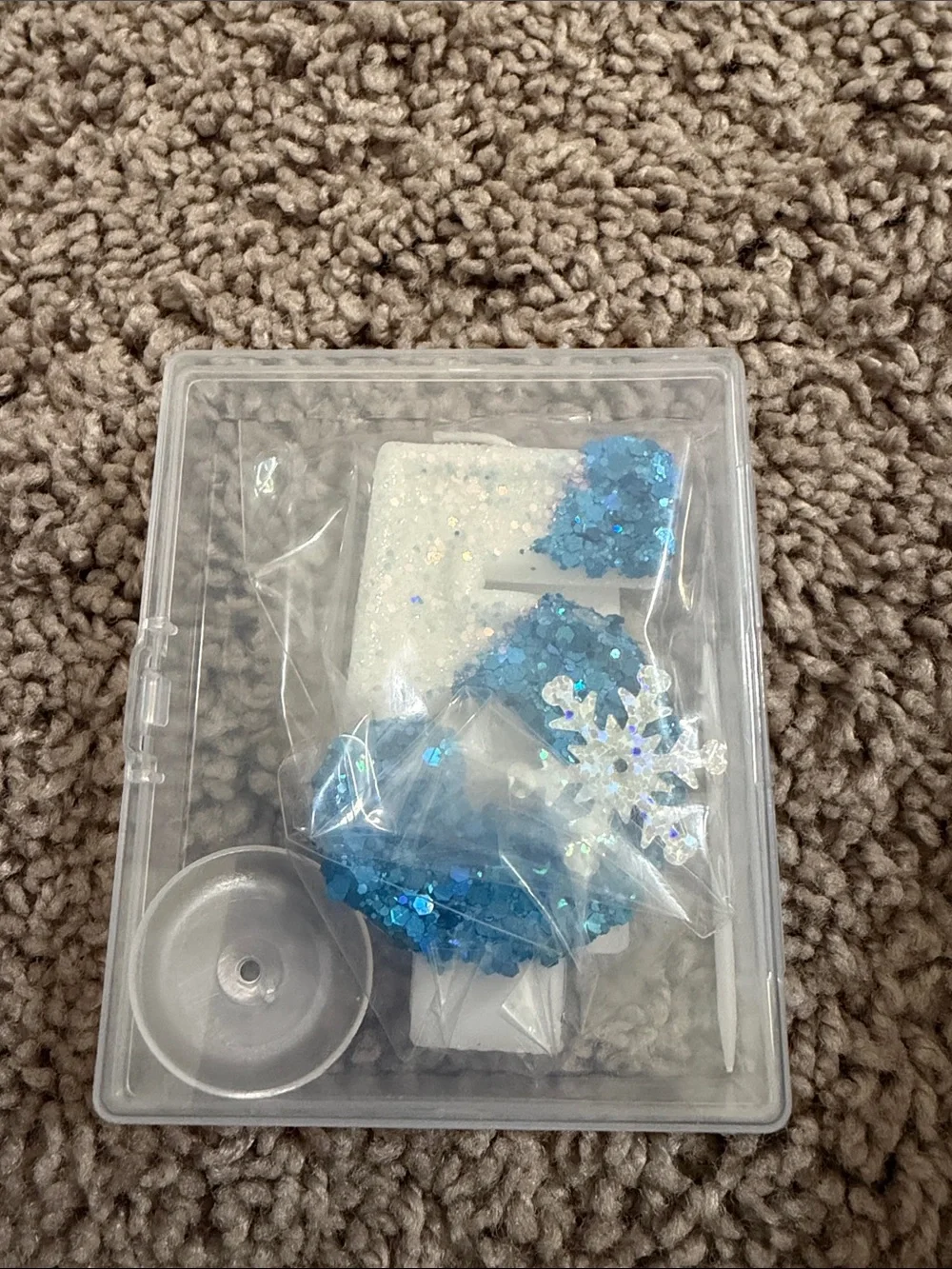 Blue Glitter Snowflake Cake Topper Set - Home Party Supplies